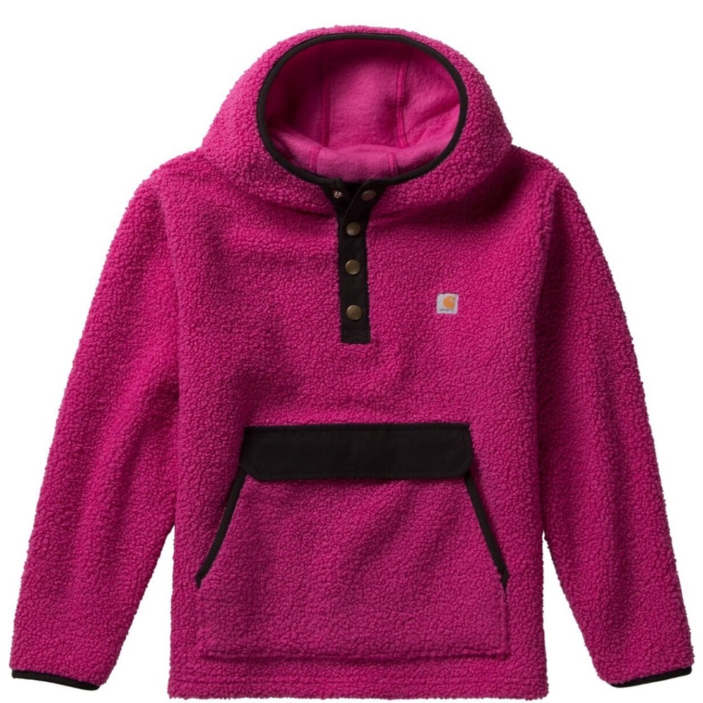 Carhartt Kids' Fuchsia Fleece Hoodie